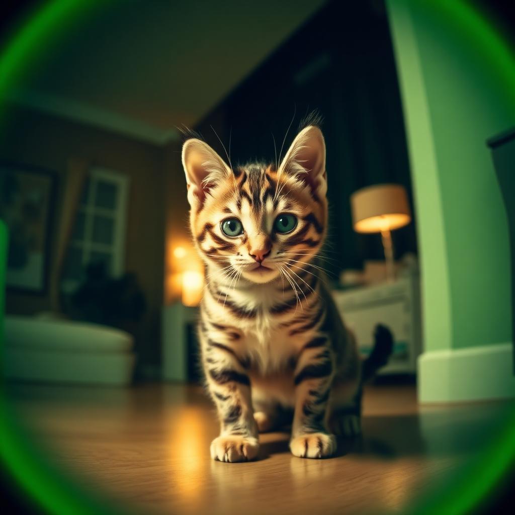 Visión nocturna de gato